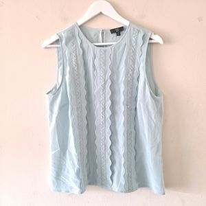 J. Crew 365 Mint Green Crew Neck Sleeveless Blouse
